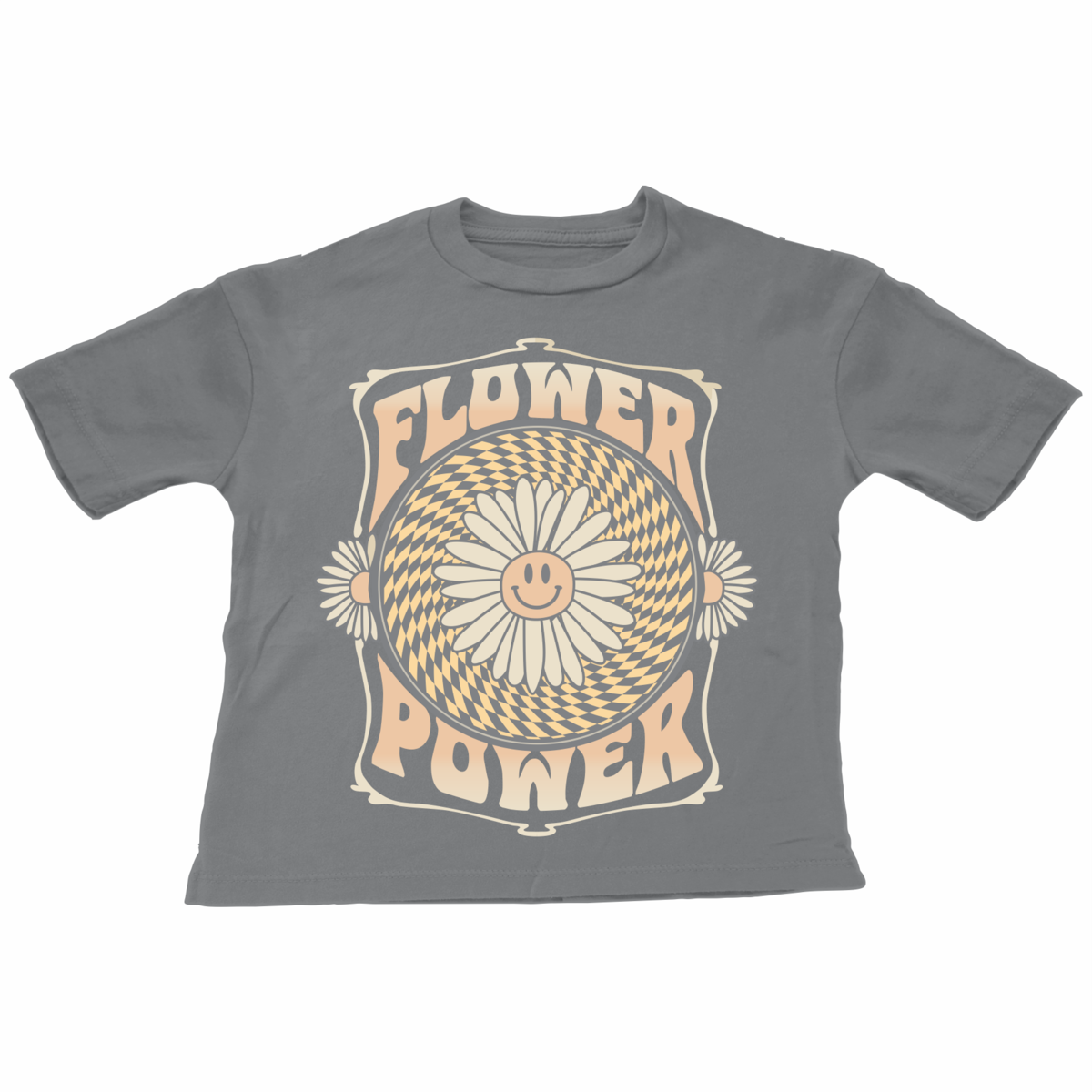 Flower Power Graphic Tee - Vintage Black