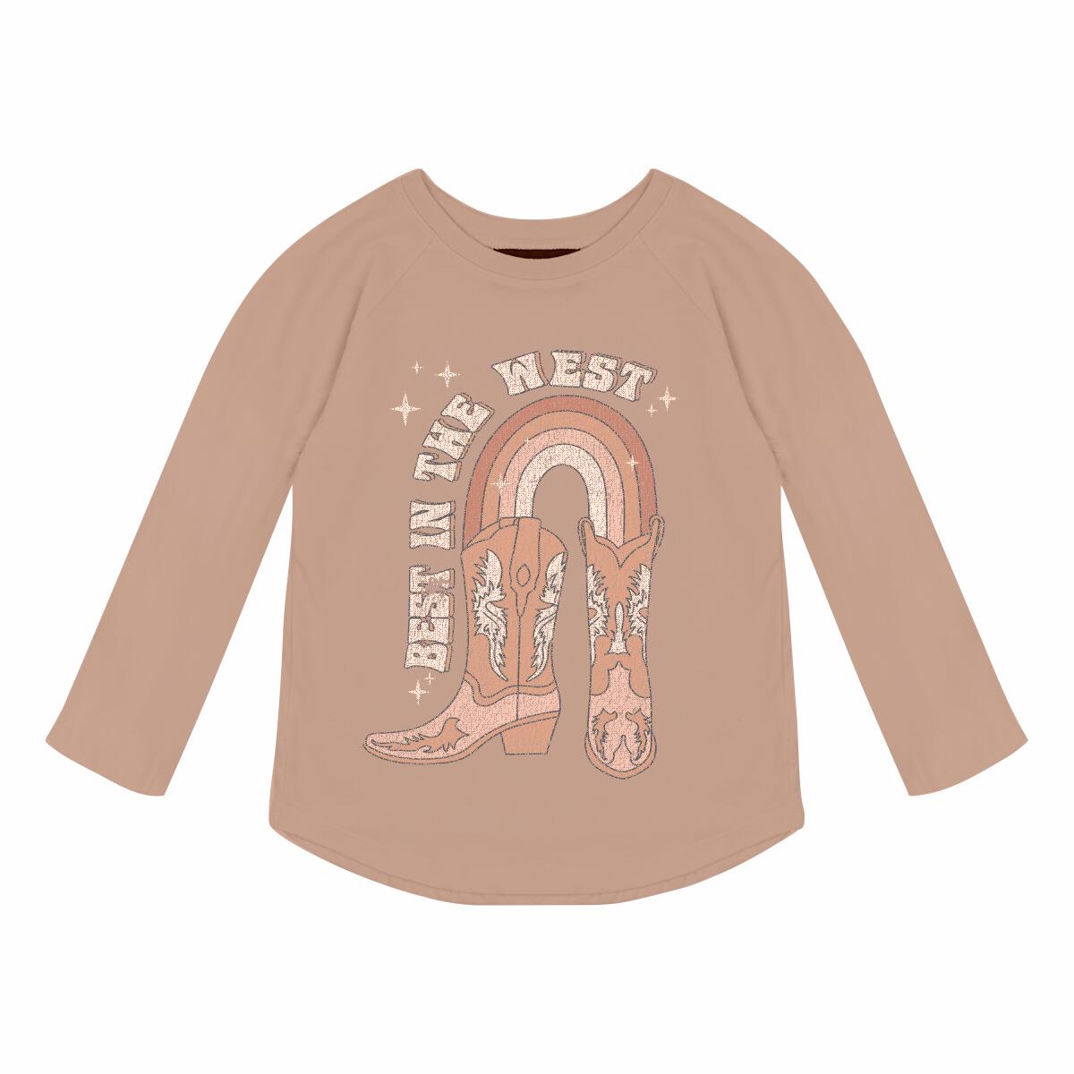 Best in the West Raglan Tee - Rose