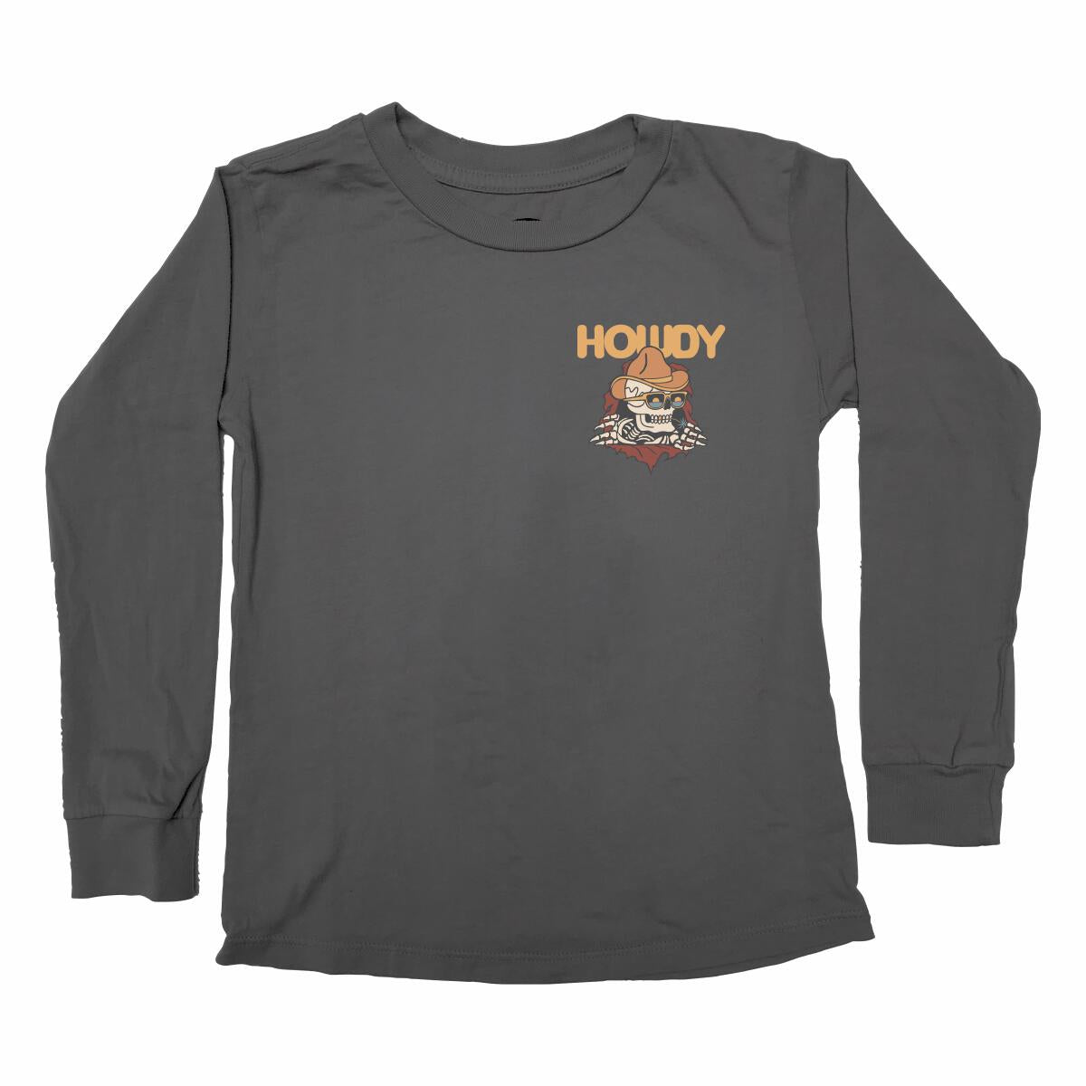 Howdy Partner Long Sleeve Tee - Vintage Black