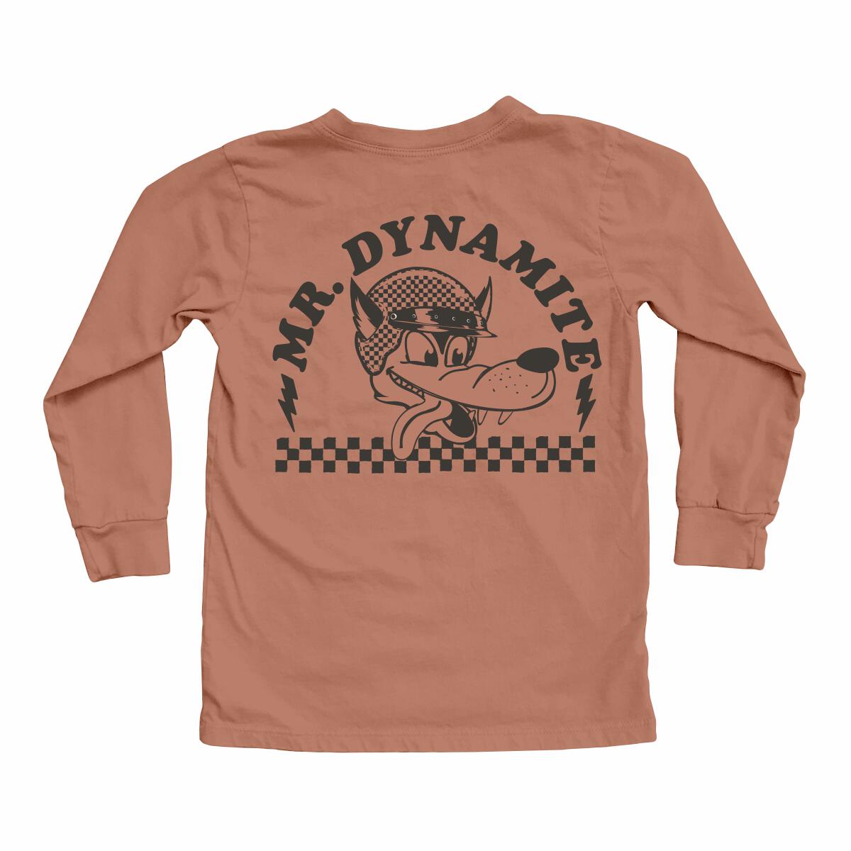 Mr. Dynamite Long Sleeve Tee - Brick