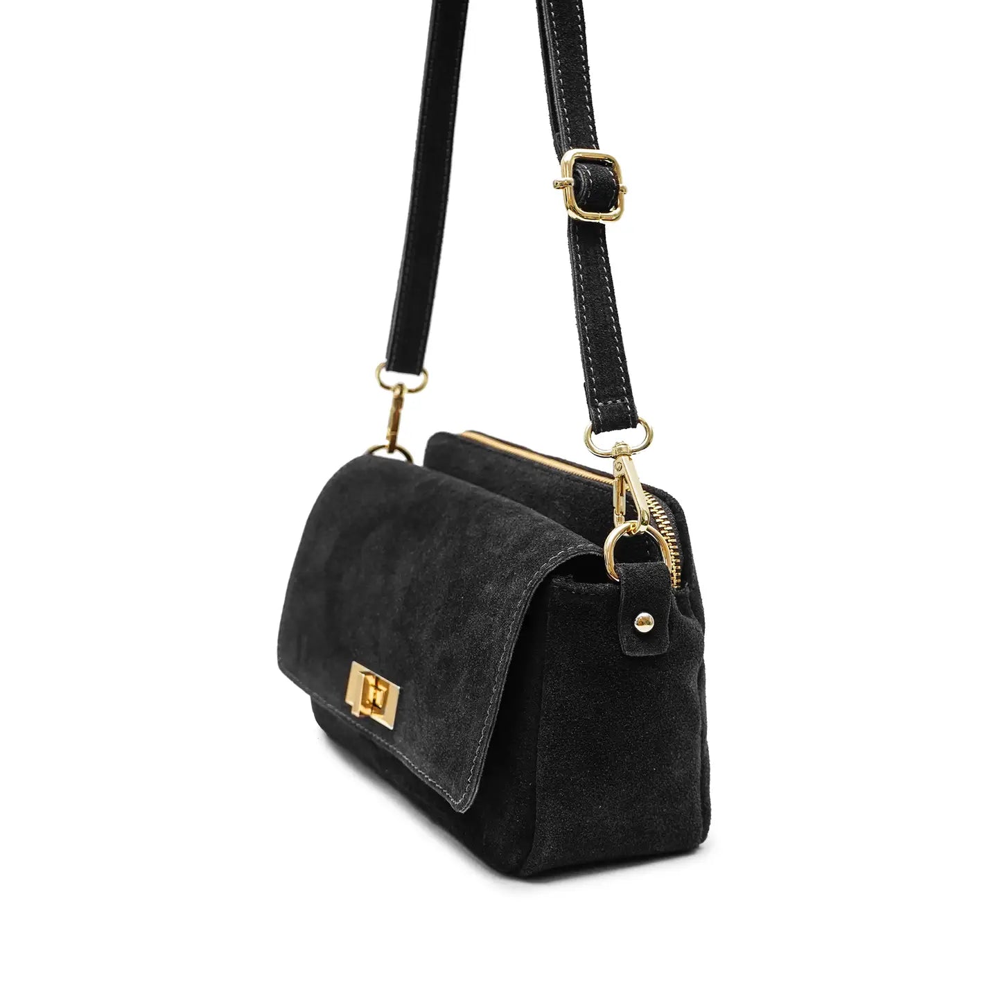 Iliane Suede Bag - Black