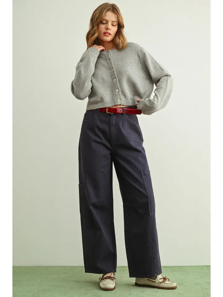 Knitted Cardigan - Gray