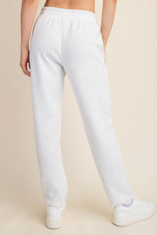 Modal Poly Spandex Pintuck Pant - Light Heather Gray