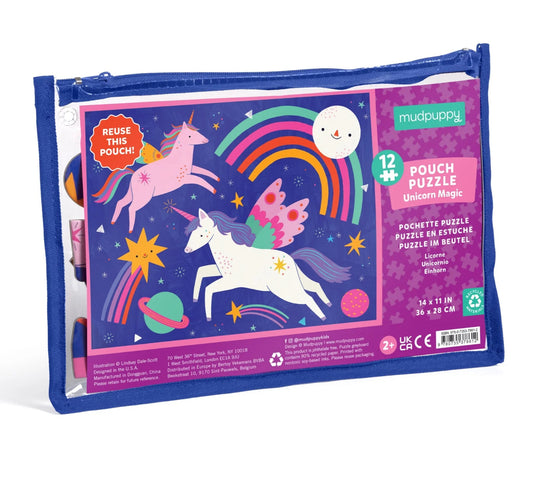Mudpuppy - Pouch Puzzle - Unicorn Magic