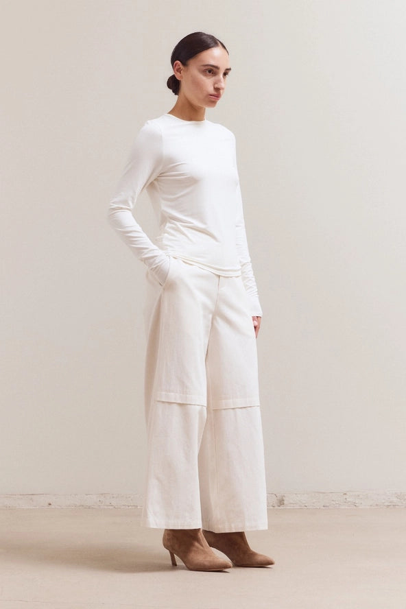 Grade + Gather - Long Sleeve Modal T-Shirt - Soy