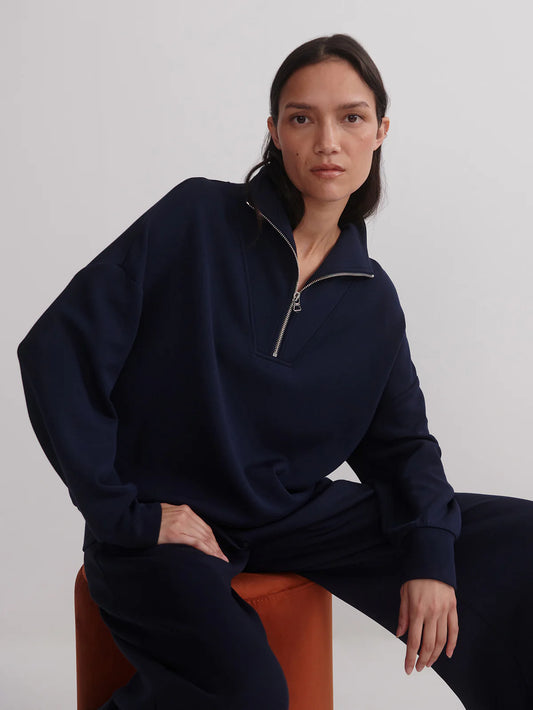 Varley - Hawley Half Zip Sweat - Navy
