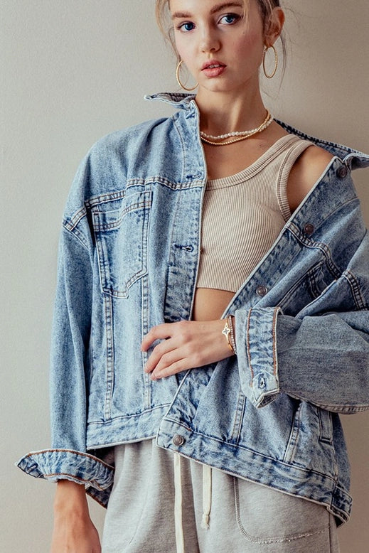 Denim Button-Up Jacket