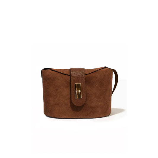Prisca Suede Bag - Cognac
