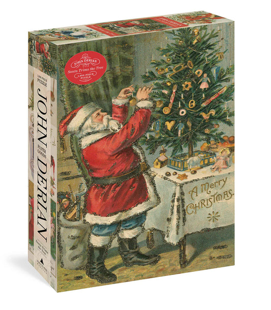 1000 Piece Puzzle - Santa Trims the Tree - John Dorian
