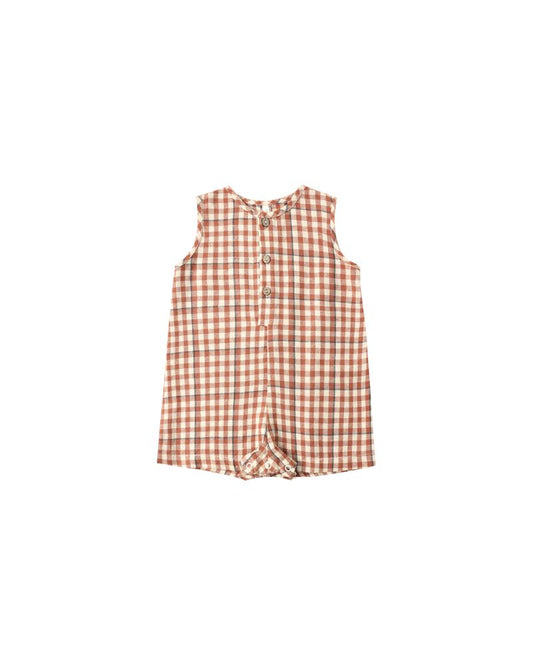 Rylee + Cru - Maverick Romper - Poppy Gingham