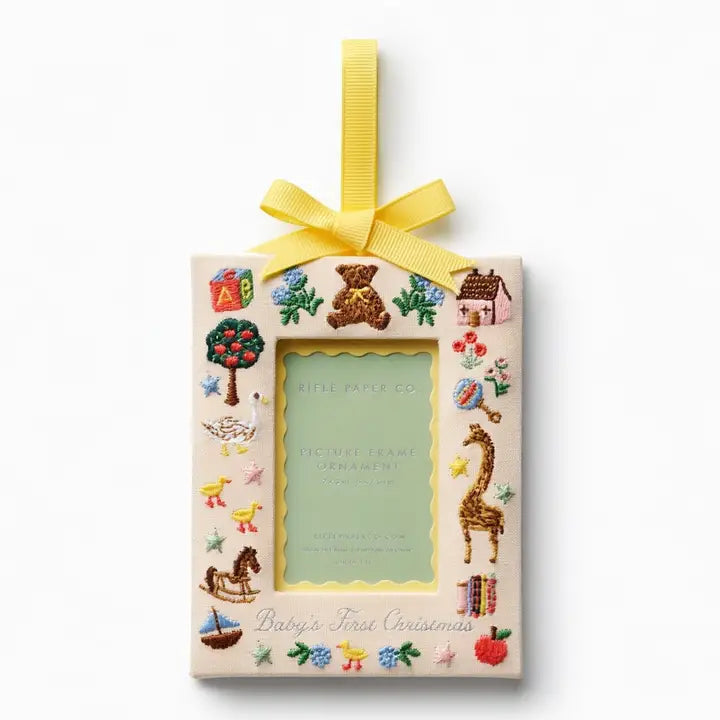 Rifle Paper Co. - Baby's First Christmas Picture Frame Ornament