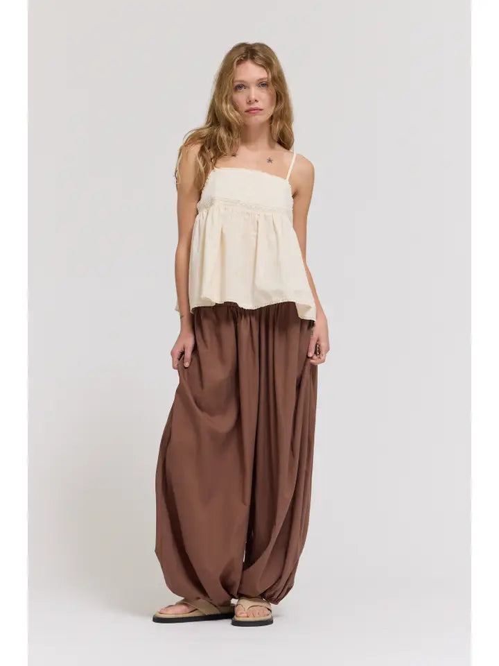 Grade + Gather - Embroidered Sleeveless Top - Soy