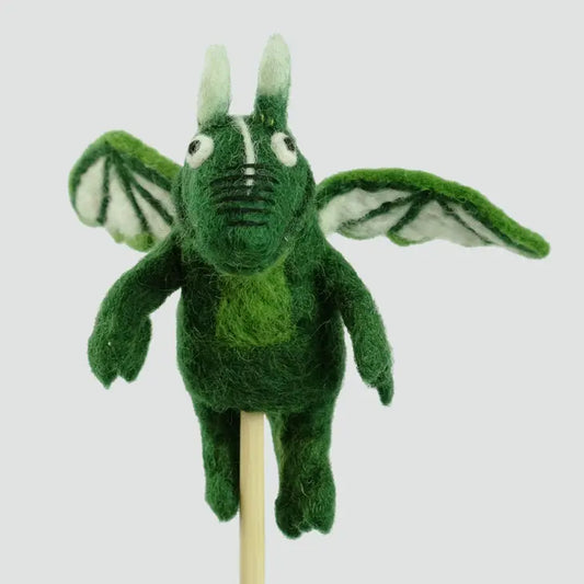 The Winding Road - Finger Puppet - Dragon - Green