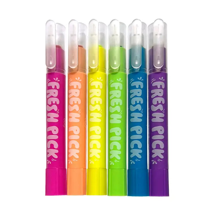 Ooly - Fresh Pick: Apple Scented Gel Crayons - Set of 6