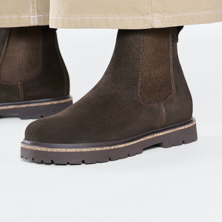 Birkenstock - Highwood Slip On Boot - Suede Leather - Mocha