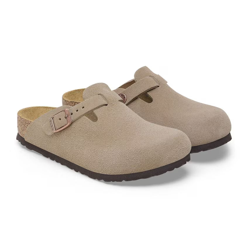 Birkenstock - Boston Kids - Suede Leather Taupe