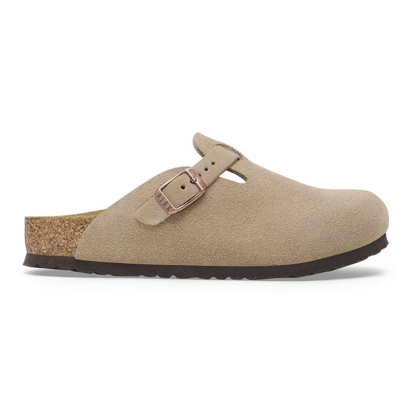 Birkenstock - Boston Kids - Suede Leather Taupe