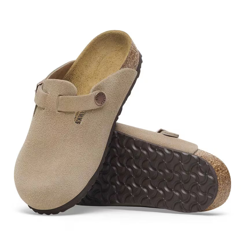 Birkenstock - Boston Kids - Suede Leather Taupe