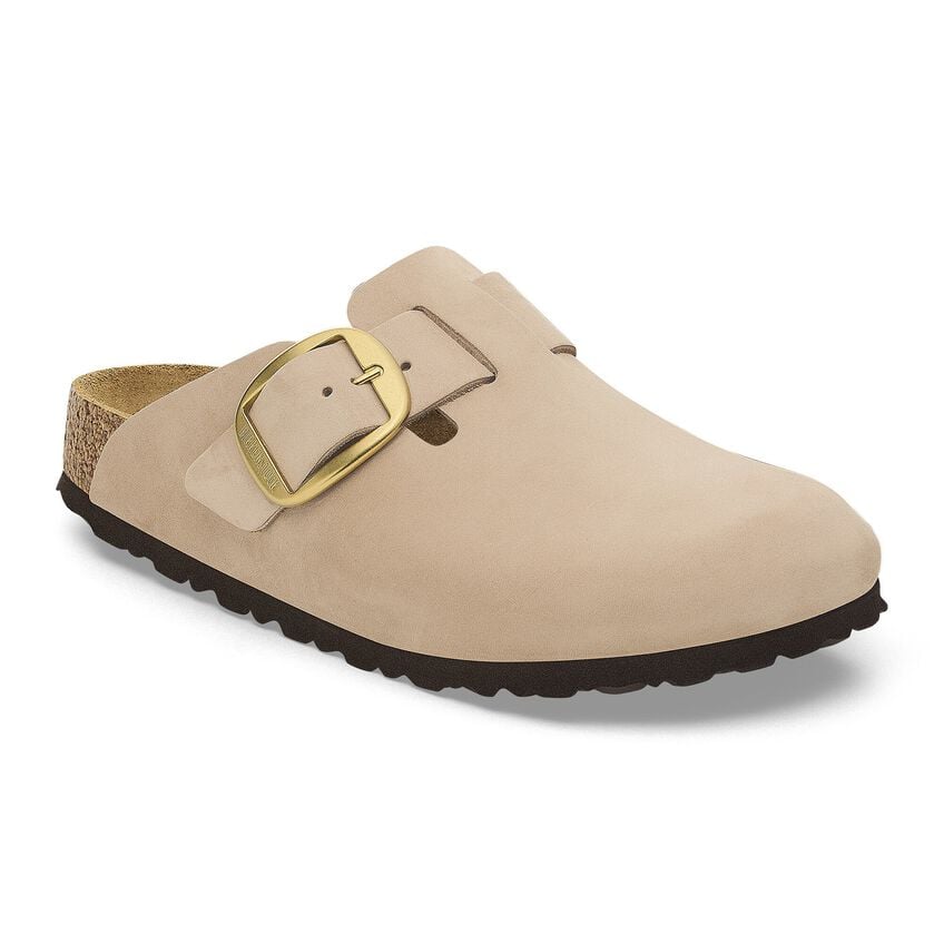 Birkenstock - Boston Big Buckle Nubuck Leather - Sandcastle - Medium/Narrow