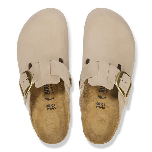 Birkenstock - Boston Big Buckle Nubuck Leather - Sandcastle - Medium/Narrow