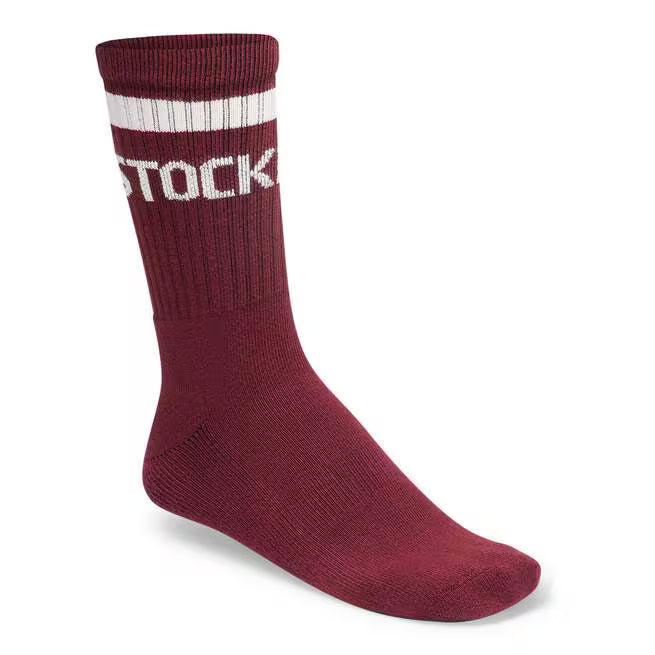 Birkenstock - Cotton Crew Stipe Sock - Zinfandel