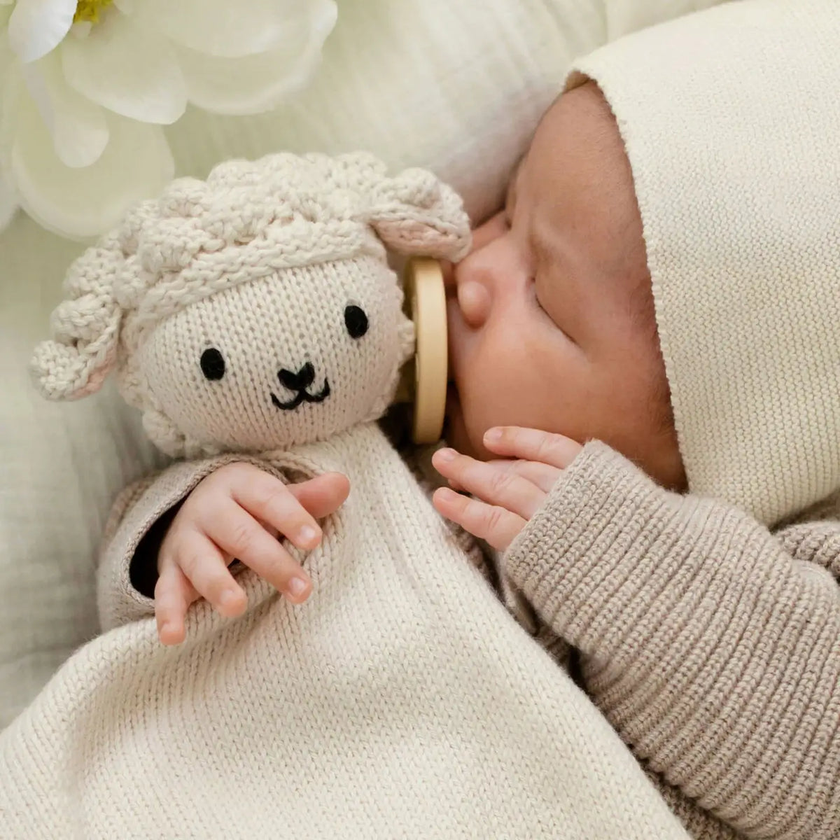 Cuddle + Kind - Baby Lamb Lovey - White