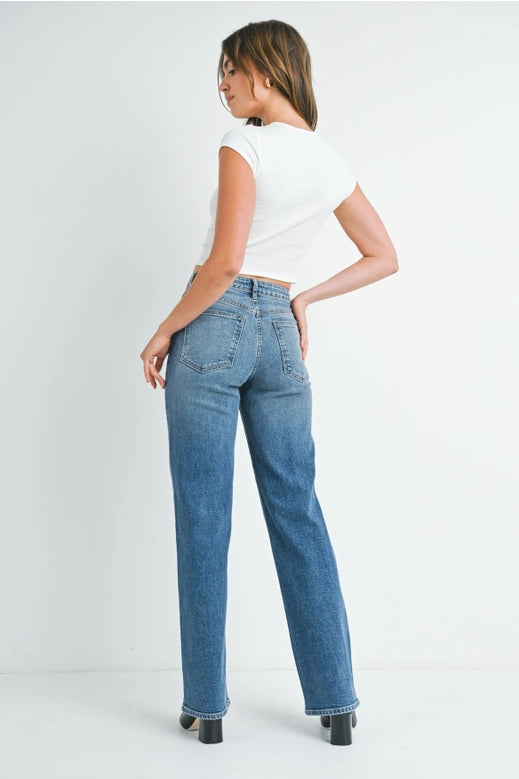 Longer Length Straight - Medium Wash