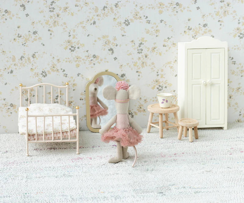 Maileg - Vintage bed, Mouse - Rose