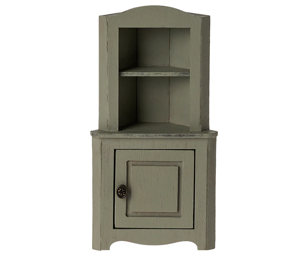 Maileg - Corner Cabinet, Mouse - Light Green