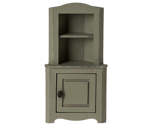 Maileg - Corner Cabinet, Mouse - Light Green