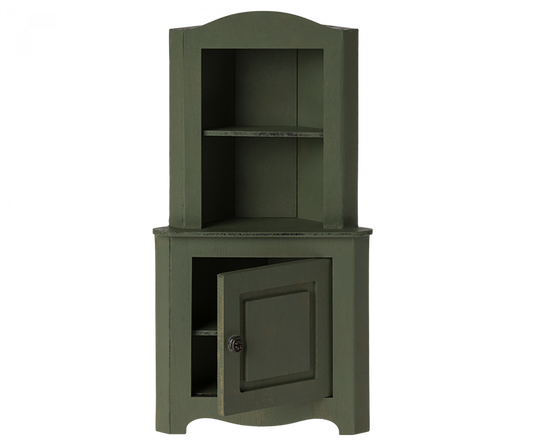 Maileg - Corner Cabinet, Mouse - Dark green - PREORDER SS24