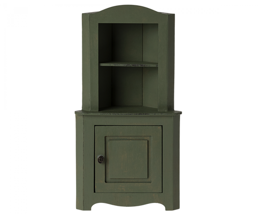 Maileg - Miniature Corner Cabinet - Dark green - PREORDER SS24