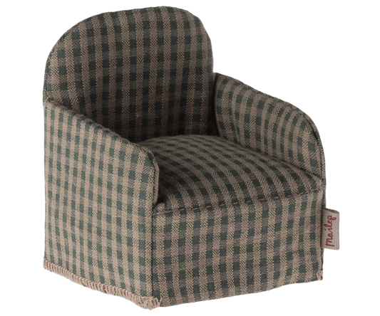 Maileg - Chair, Mouse - Green Checker