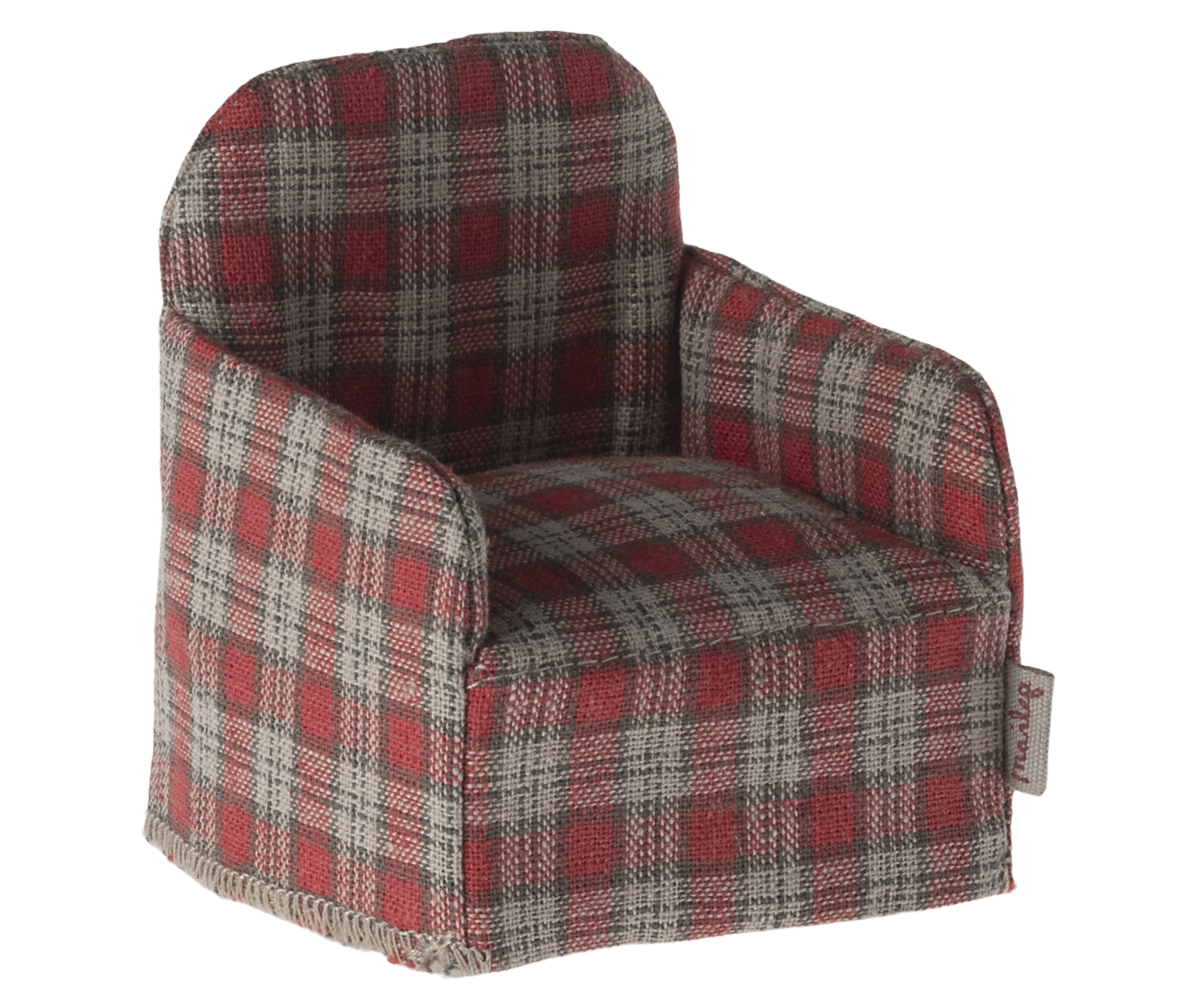 Maileg - Chair, Mouse - Red Checker