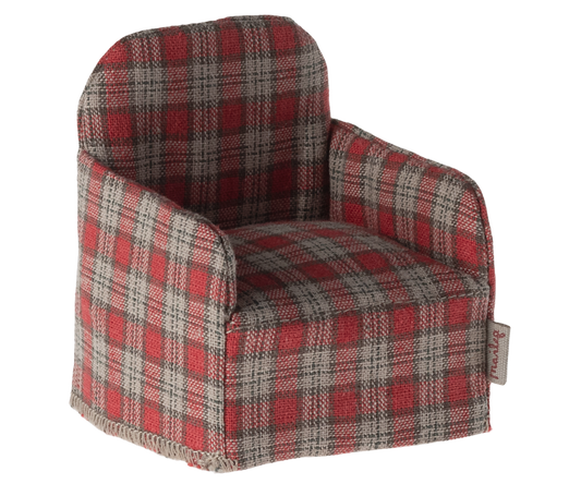 Maileg - Chair, Mouse - Red Checker