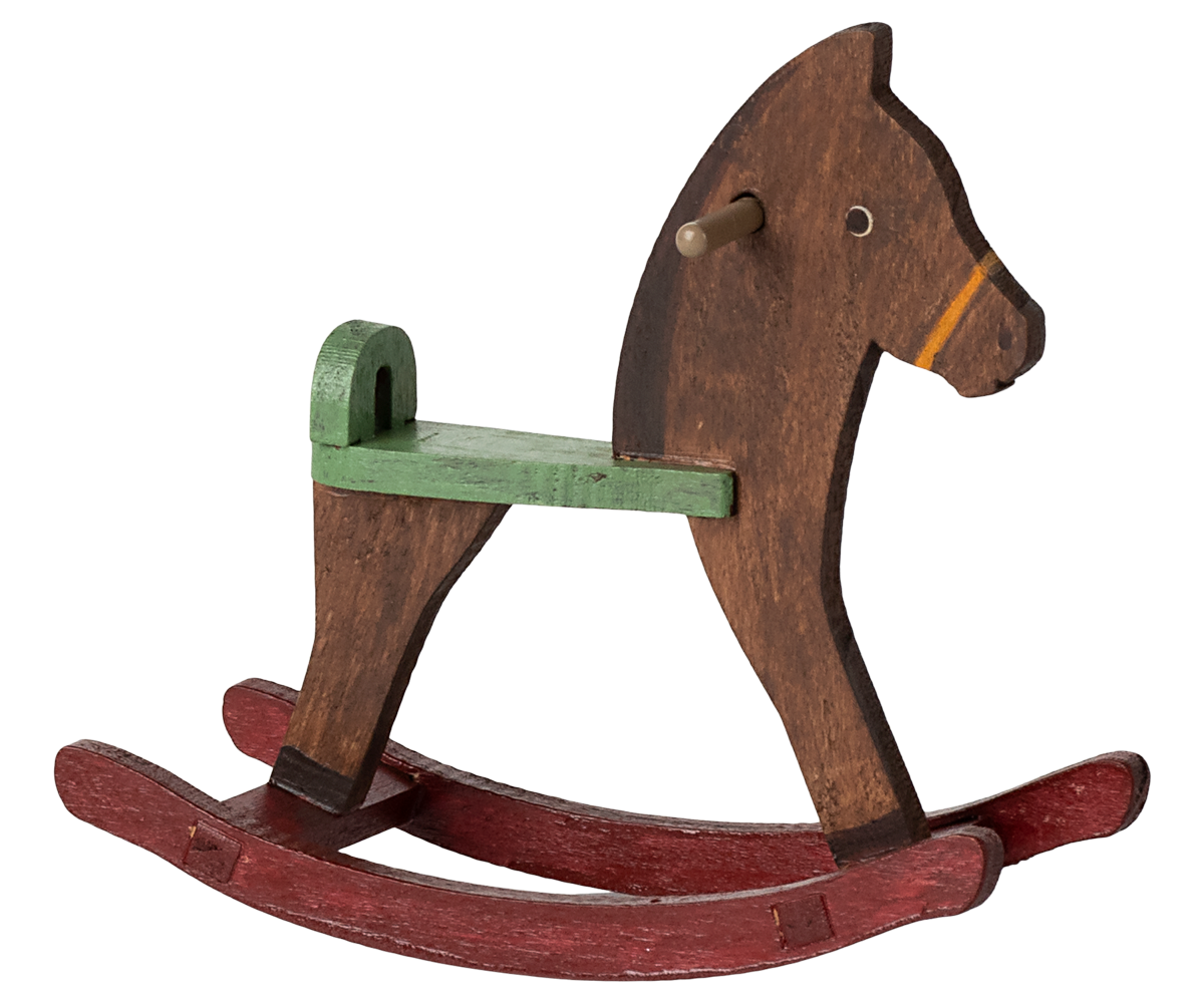 Maileg - Rocking Horse, Mouse - Dark Brown - PREORDER SS25