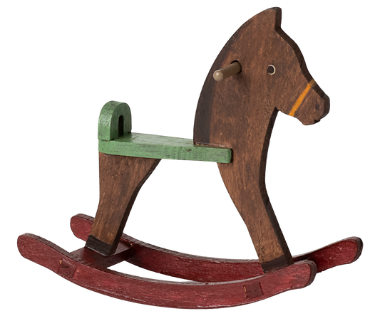 Maileg - Rocking Horse, Mouse - Dark Brown - PREORDER SS25