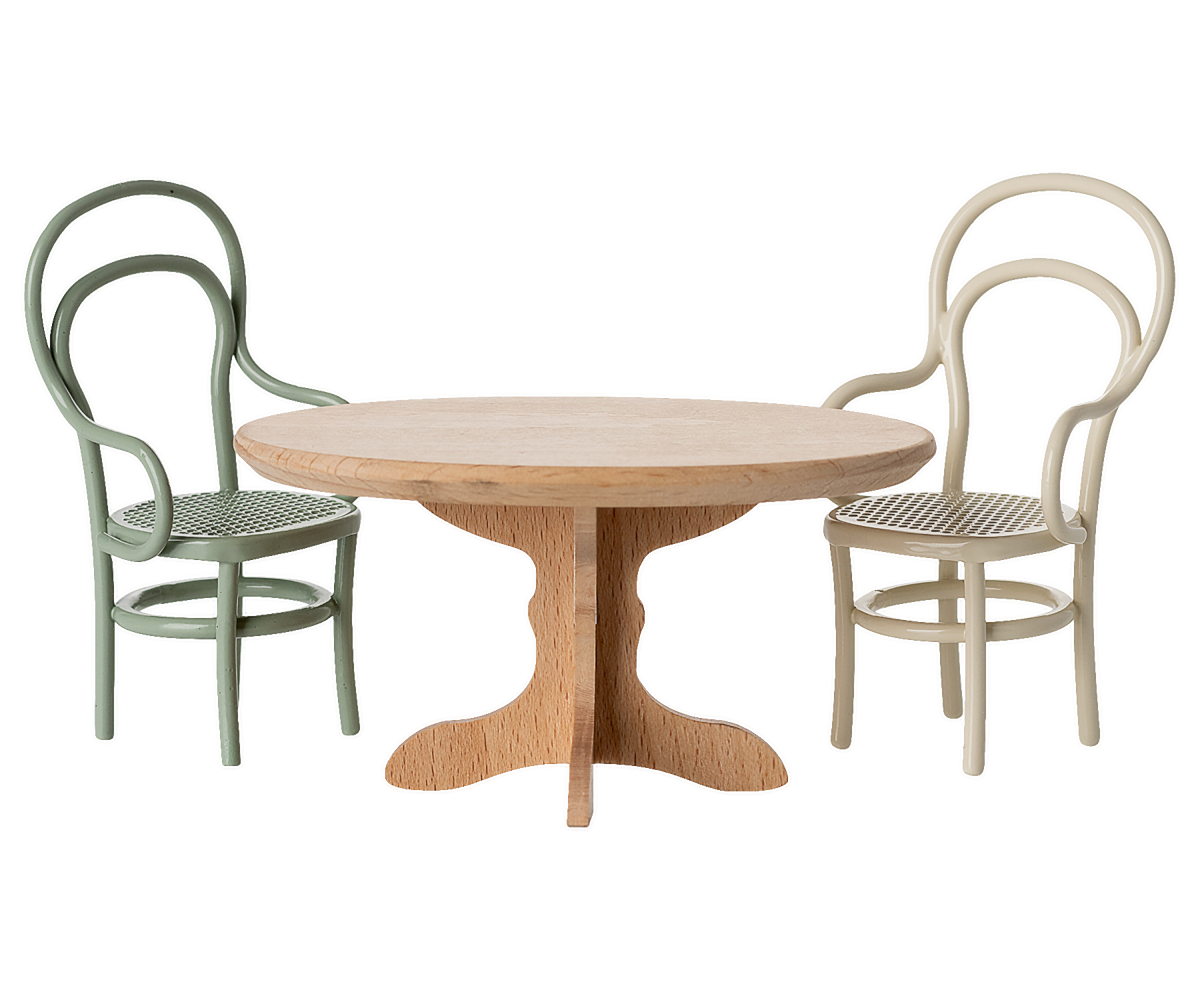 Maileg - Oval Dining Table, Mouse - Natural