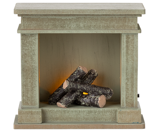 Maileg - Fireplace, Miniature - Dusty Green
