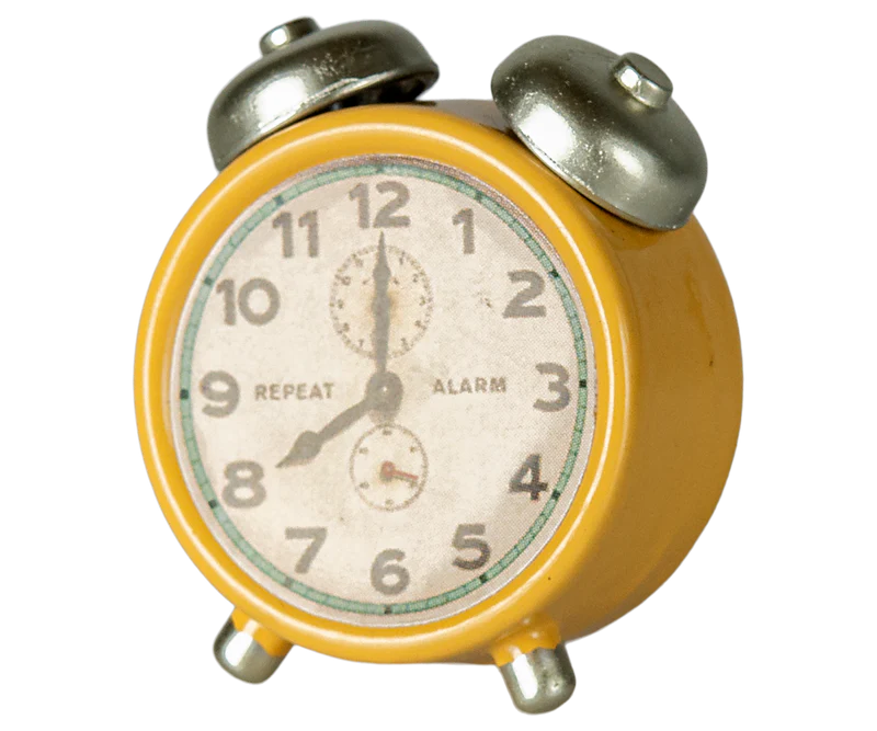 Maileg - Alarm Clock, Mouse - Yellow - PREORDER SS25