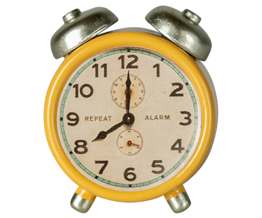 Maileg - Alarm Clock, Mouse - Yellow - PREORDER SS25