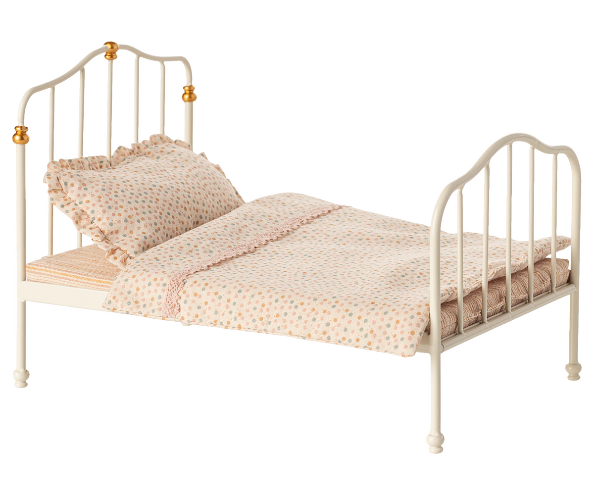 Maileg - Vintage Bed, Mouse - Off White