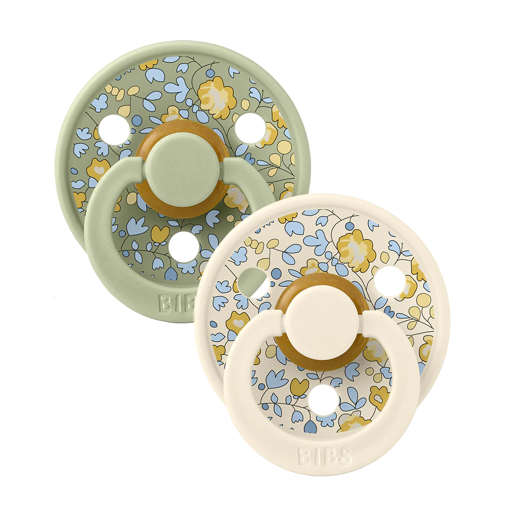 Bibs Pacifier - Bibs x Liberty - 2 Pack - Eloise Sage Mix - Latex Size 1