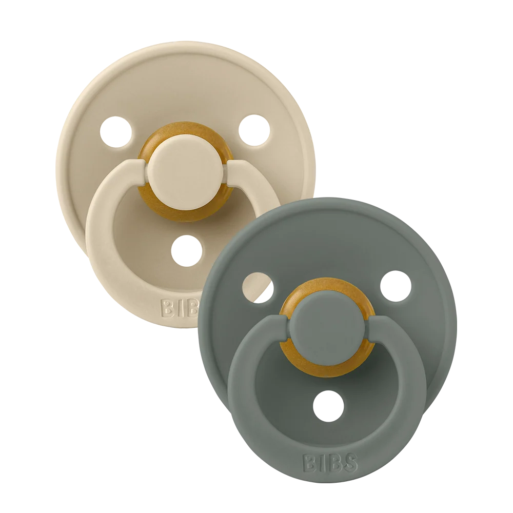 Bibs Pacifier - 2 Pack - Vanilla + Pine - Latex Size 1