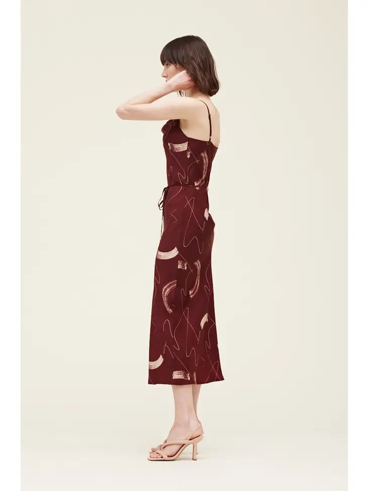 Grade + Gather - Satin Slip Dress - Vino