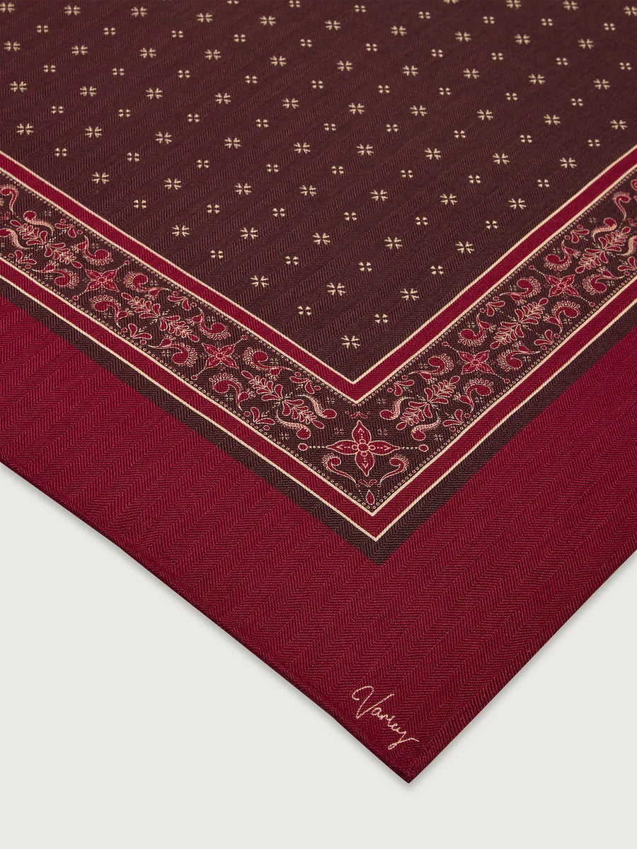 Varley - Wool Blend Border Scarf - Rumba Rose