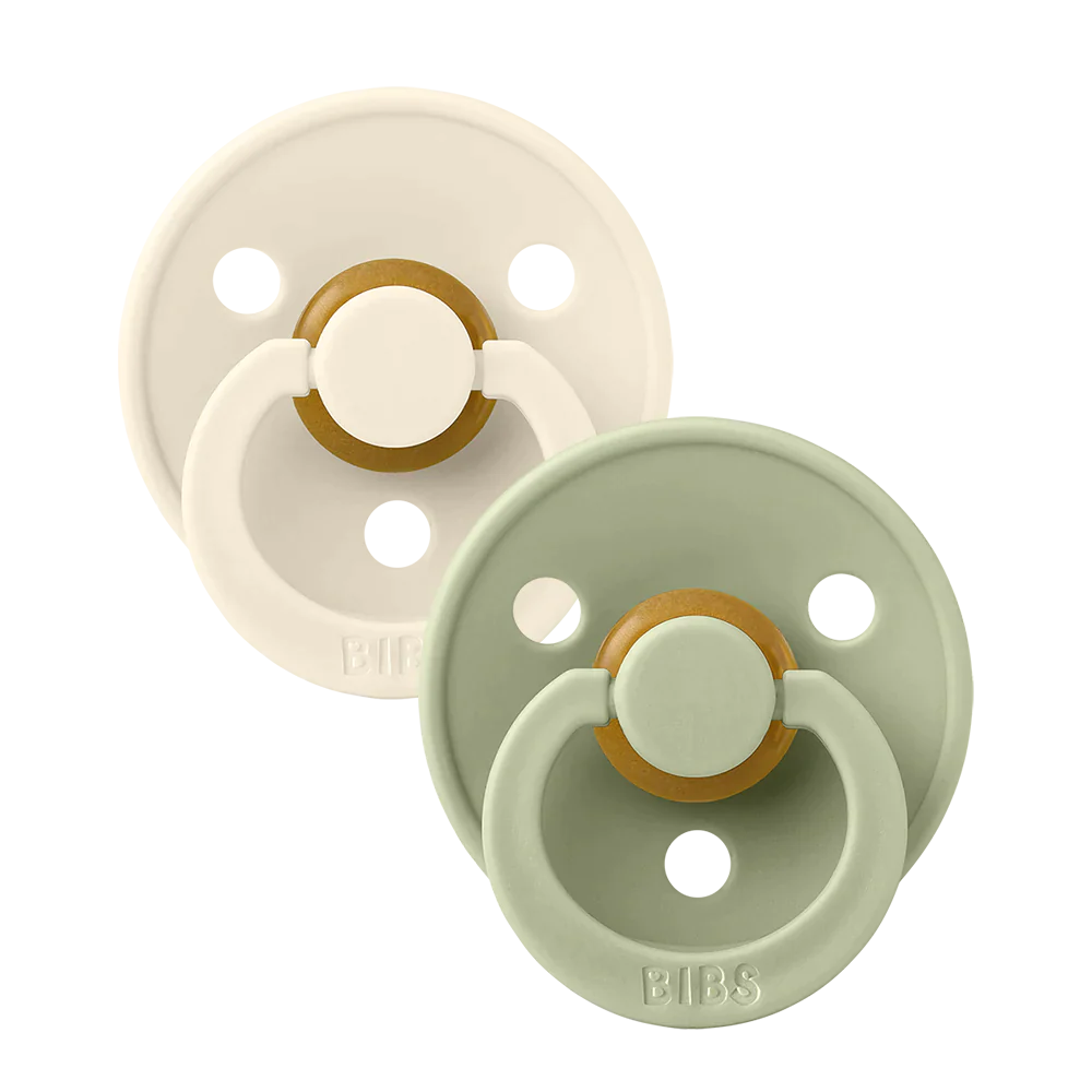Bibs Pacifier - 2 Pack - Ivory + Sage - Latex Size 2