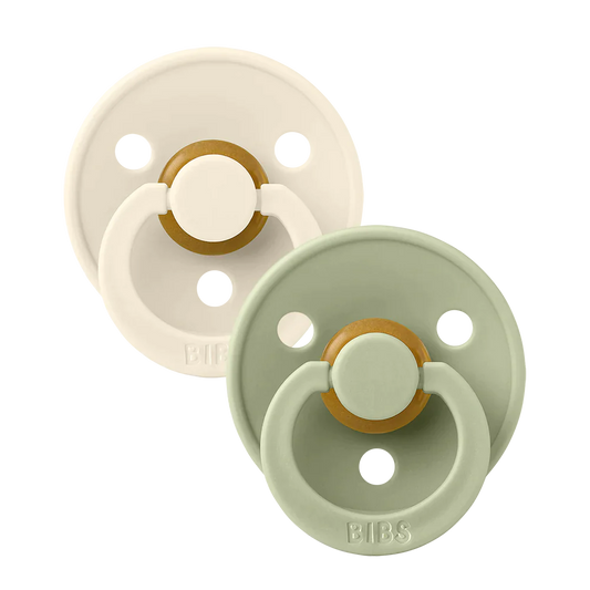Bibs Pacifier - 2 Pack - Ivory + Sage - Latex Size 2