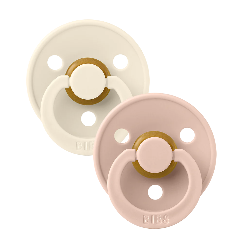 Bibs Pacifier - 2 Pack - Ivory + Blush - Latex Size 1