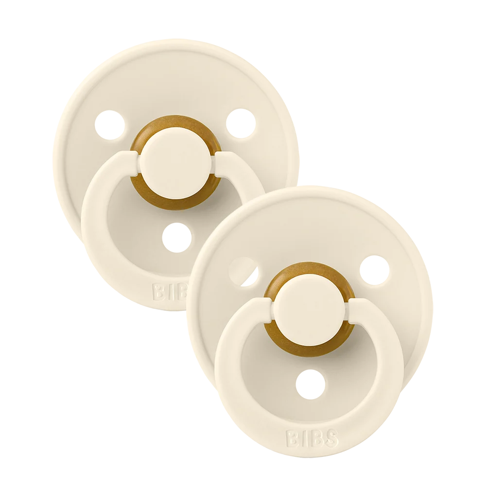 Bibs Pacifier - 2 Pack - Ivory + Ivory - Latex Size 1